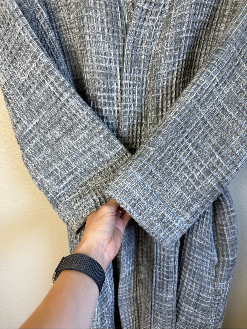 Parachute Waffle Robe in Grey - Picture 7 of 8